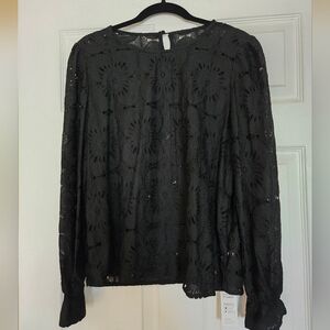 NWT CUPSHE BLACK LACE TOP. SIZE LARGE.